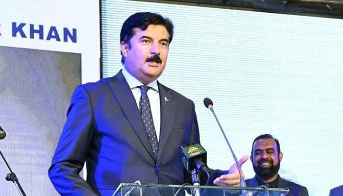 Khyber Pakhtunkhwa Governor Faisal Karim Kundi speaks at an event in this undated image. — APP