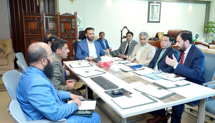 Federal Health Minister Mustafa Kamal chairing a meeting on April 14, 2026. — Facebook@KamalMQM