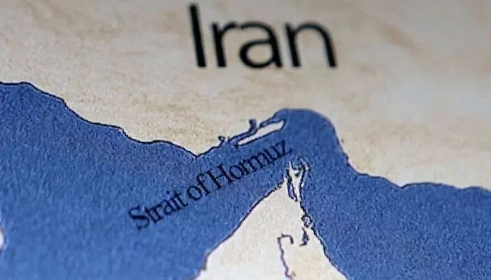 A map showing the Strait of Hormuz and Iran is seen in this illustration taken June 22, 2025. —Reuters