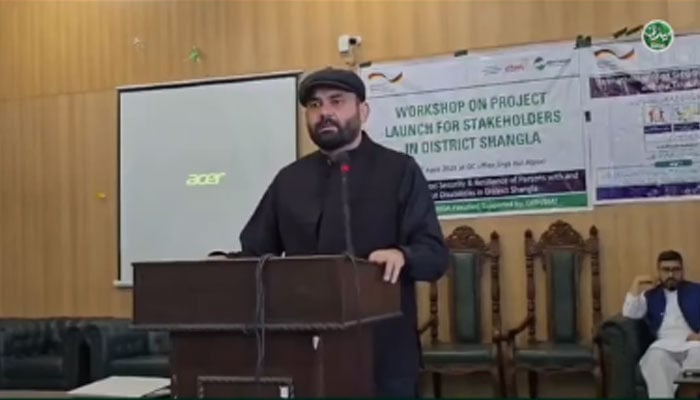 The image shows an event in progress on April 15, 2026. — Facebook@nidapakistan.org/Screengrab