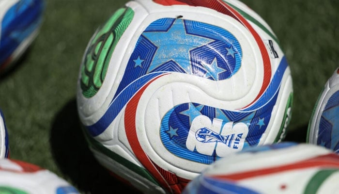 A ball with the FIFA World Cup 2026 logo. —AFP/File
