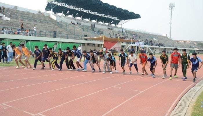 This image shows athletes during an event by the Athletics Federation of Pakistan. — Athletics Federation of Pakistan website/File