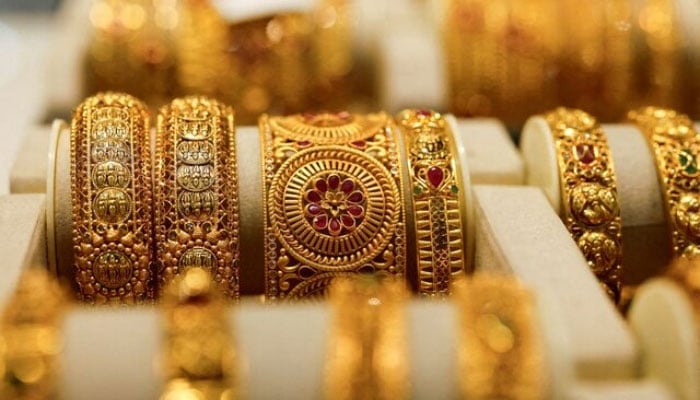 Gold bangles are displayed at a jewellery store in Mumbai, India, March 20, 2025. — Reuters