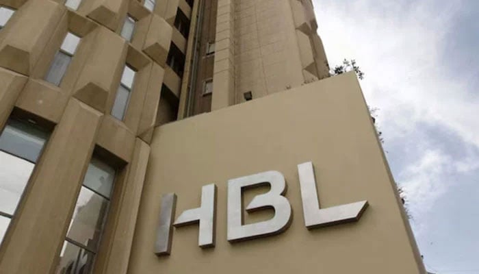 The Habib Bank Limited (HBL) logo is seen on the head office building in Karachi, Pakistan, April 18, 2016. — Reuters