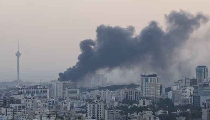 Smoke rises following an Israeli attack on the IRIB building, the countrys state broadcaster, in Tehran, Iran. — Reuters/File