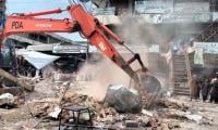 Illegal Shops Razed In Saddar Crackdown