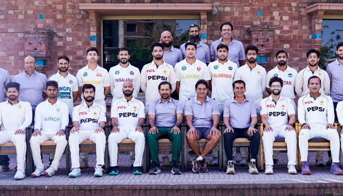 Participants of the National Cricket Academy (NCA) Red-Ball Camp pose for a group photo on April 19, 2026. — Facebook/ Pakistan Cricket Team