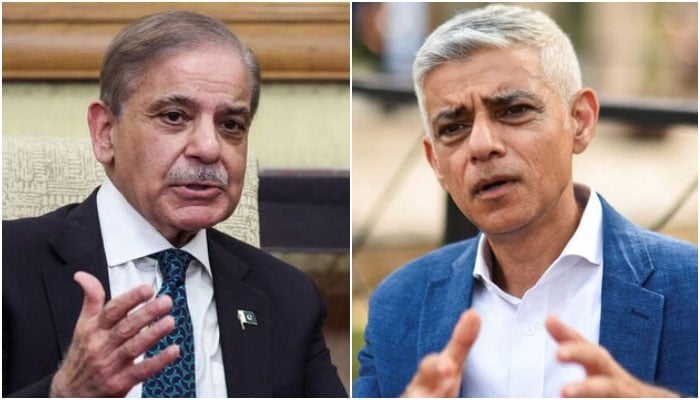 This collage of picture shows Prime Minister Shehbaz Sharif and London Mayor Sadiq Khan. — Reuters/File