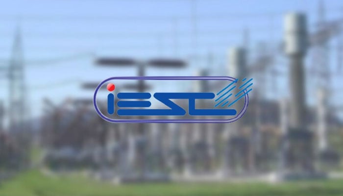 The image displays the logo for the Islamabad Electric Supply Company (IESCO) with a powerhouse in the background.  — APP/File