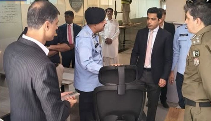 Chief Commissioner Islamabad and Chairman Capital Development Authority (CDA) Sohail Ashraf visits the under-construction National Police Academy (NPA) building on April 20, 2026. — APP