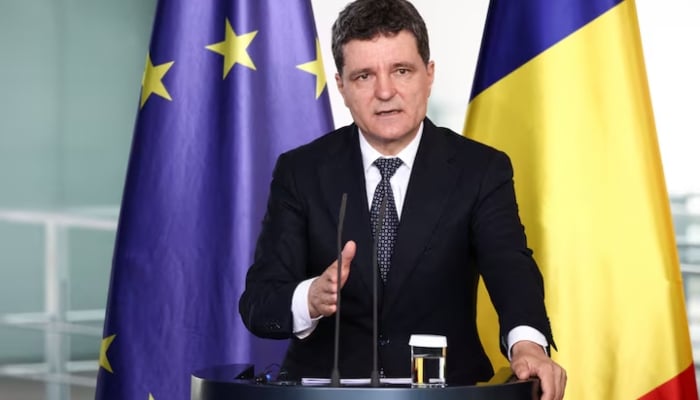 Romanian President Nicusor Dan speaks during a press conference with German Chancellor Friedrich Merz (not pictured), in Berlin, Germany, July 18, 2025.—Reuters