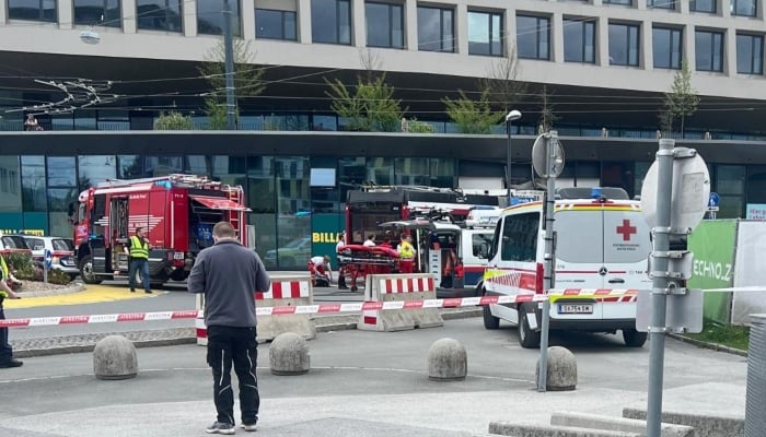 This photo taken on April 20, 2026 shows the site of the accident in Salzburg, Austria. —Xinhua