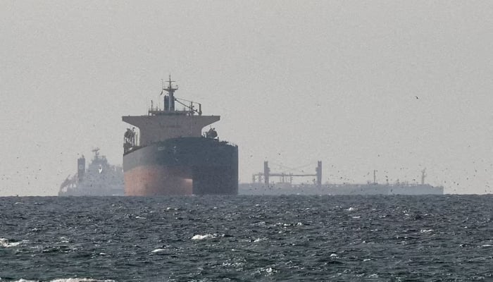 Cargo ships in the Gulf, near the Strait of Hormuz, as seen from northern Ras al-Khaimah, near the border with Oman’s Musandam governance, amid the US-Israeli conflict with Iran, in United Arab Emirates, March 11, 2026.—Reuters