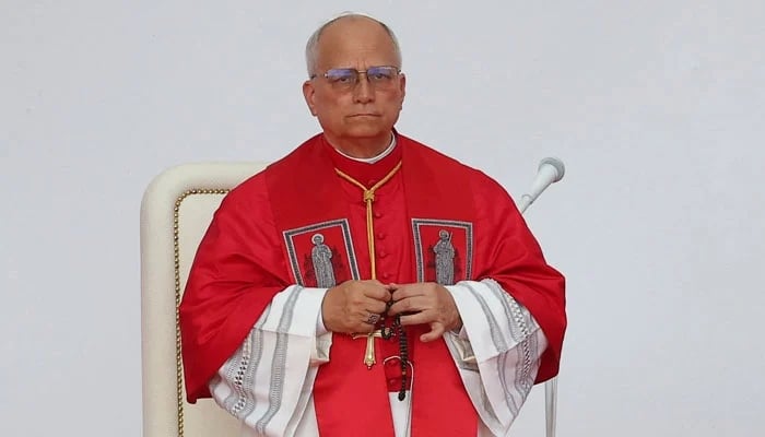 Pope Leo XIV leads the Holy Rosary Prayer at the Mama Muxima Shrine, during his apostolic journey in Africa, in Muxima, Angola, April 19, 2026. — Reuters