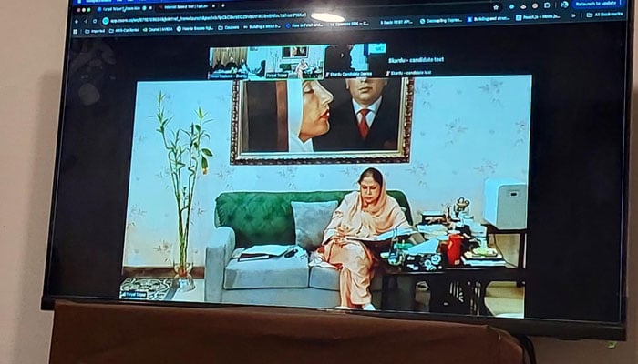 Faryal Talpur chairing the PPPs parliamentary board on April 22, 2026. — Facebook@Bilawalhouse