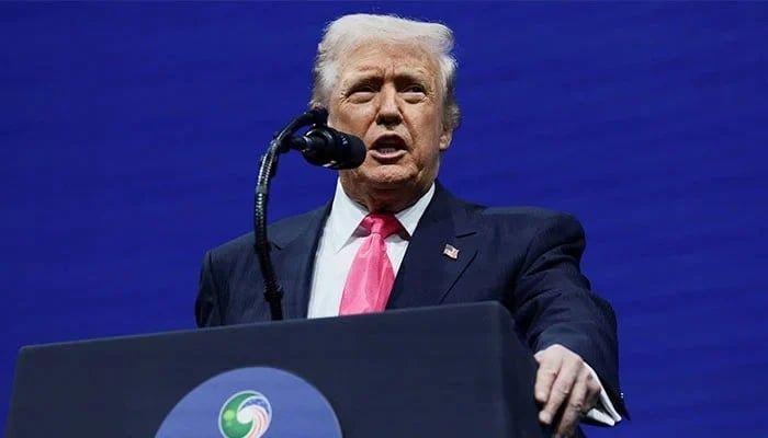 US President Donald Trump speaks during the US-Saudi Investment Forum in Washington, DC on November 19, 2025. — Reuters