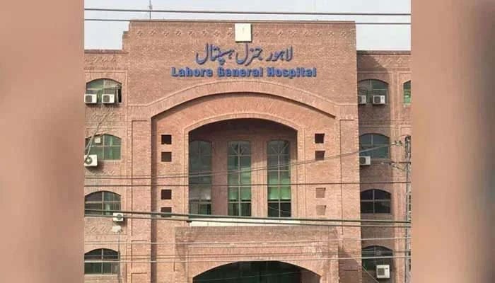 The Lahore General Hospital building can be seen. — Facebook@Lahore General Hospital/File