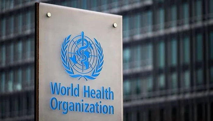 The World Health Organization board outside its headquarters. — AFP/File