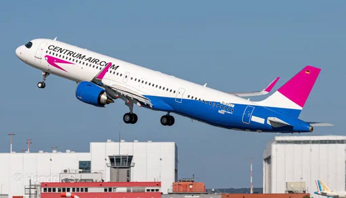 The representational image shows a plane of Centrum Air, Uzbekistan’s fastest-growing and largest private airline. — Frank website/File