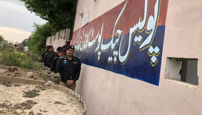 The representational image shows RPO Irfan Tariq visiting a check post in Kohat on April 23, 2026. — Facebook@pakhtunkhwapolice