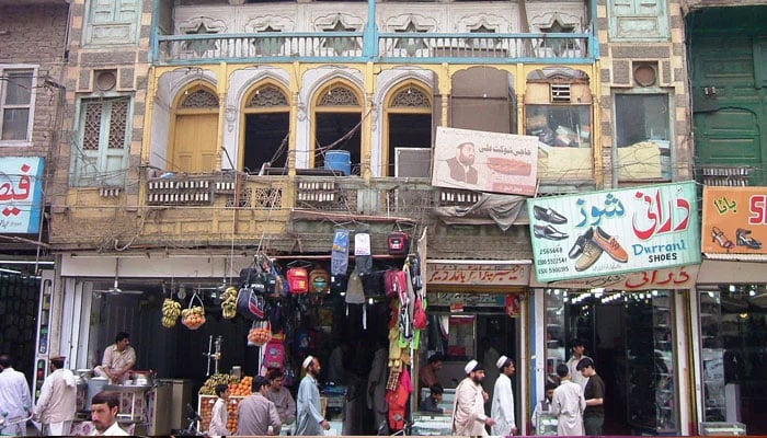 The Qissa Khawani Bazaar in Peshawar. — APP/File