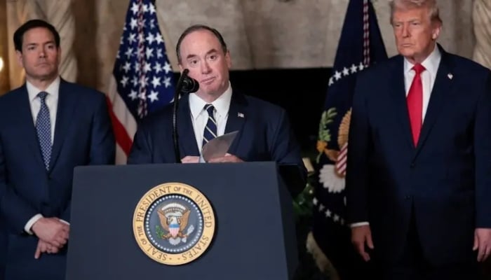 US Secretary of the Navy John Phelan speaks, after President Donald Trump announced the Navys “Golden Fleet”, at Mar-a-lago in Palm Beach, Florida, US on December 22, 2025. —Reuters/File