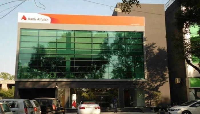 This image uploaded on January 4, 2017, shows a Bank Alfalah branch. — Facebook@SundarInteriors&Architects