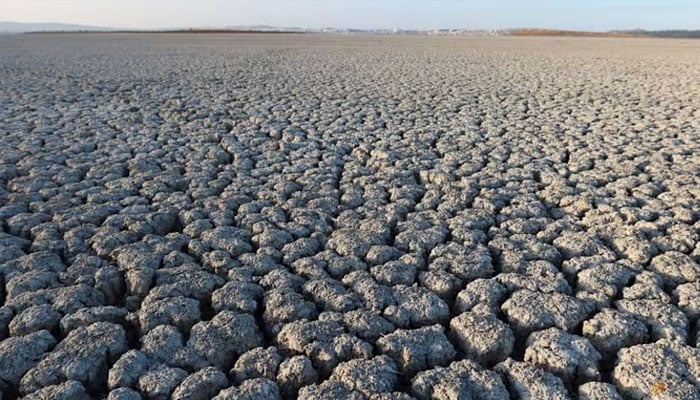 A view shows cracked ground at a dried-out part of the Sijoumi lagoon in Tunis, Tunisia. — Reuters/File