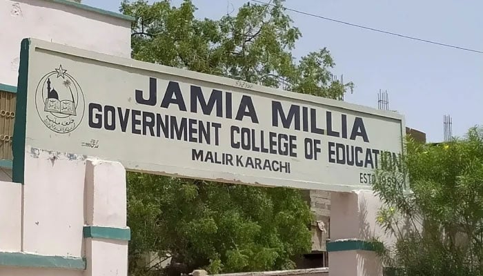 Jamia Millia College Malir. —Facebook/Jamia Miilia College/File