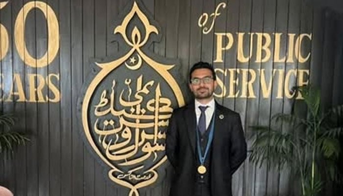Salar Baloch poses for a photo after winning a gold medal on April 26, 2026. — Facebook/Salar Baloch