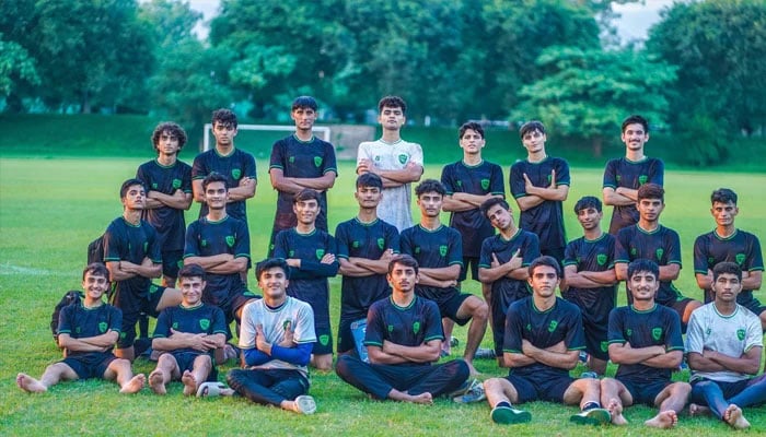 Pakistan’s under-16 football team. —Facebook@PakistanFootballOfficial/File