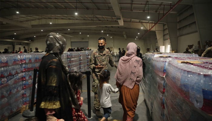 Afghan families at Camp As Sayliyah in Qatar, in 2021.—US Army/File