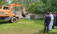 FC Camp Office On Green Belt Demolished In Anti-encroachment Drive