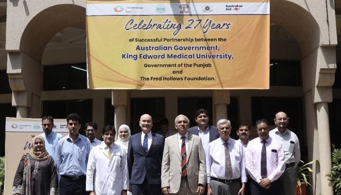 Australian High Commissioner to Pakistan, Timothy Kane is seen in the group photo on April 27, 2026. — Facebook@AustraliainPakistan