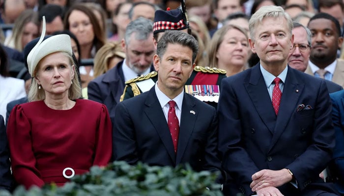 Britain´s ambassador to Washington (centre), Christian Turner. —Reuters