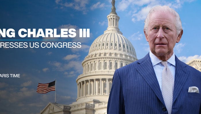 King Charles III addresses the US Congress on April 28, 2026. —AFP