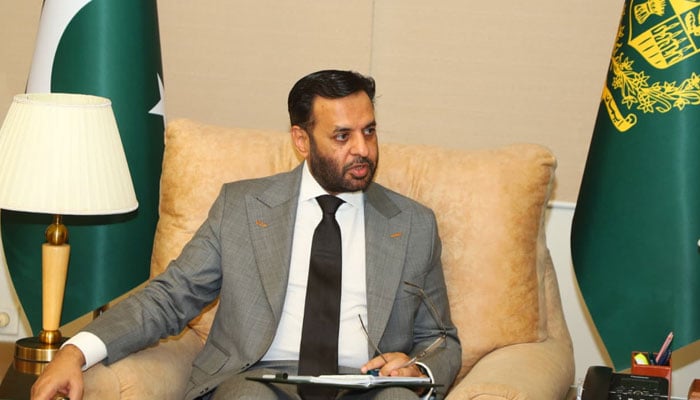 Federal Health Minister Syed Mustafa Kamal in a meeting  on April 28, 2026. — Facebook@KamalMQM