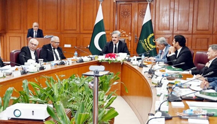 Chief Justice of Pakistan (CJP) Justice Yahya Afridi presiding over meeting of Supreme Judicial Council at Supreme Court of Pakistan, Islamabad. —Radio Pakistan/File