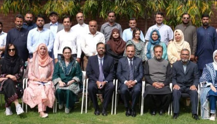 The image shows a group photo of the participants of the Life Skills Programme at the COMSATS University Islamabad (CUI)  on April 29, 2026. — Facebook@ComsianNews