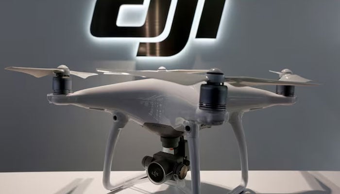 A drone is displayed at DJIs flagship store in Hong Kong, China, September 22, 2016, two days before its opening.—Reuters