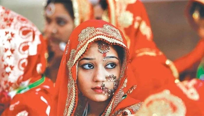 Representational image a bride in a mass wedding. — AFP/File