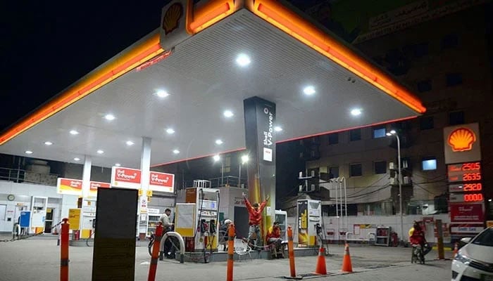 A view of a closed petrol pump due to a price hike in the country. — Online/File