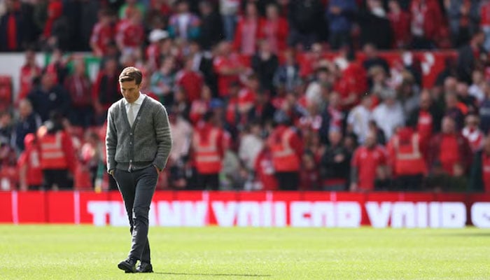Burnley manager Scott Parker looks dejected after the match. —AFP/File