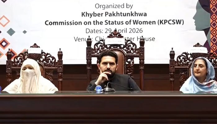 KP Chief Minister Muhammad Sohail Afridi is seen at an event on April 30, 2026. — Facebook@ImMuhammadSohailAfridi/Screengrab