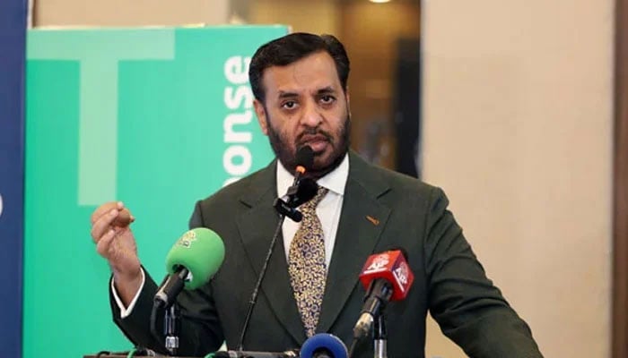 Federal Health Minister Syed Mustafa Kamal speaks at an event in Islamabad on November 3, 2025. — Facebook@KamalMQM