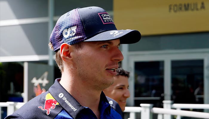 Red Bulls Max Verstappen and Red Bulls Isack Hadjar arrive ahead of the Miami Grand Prix. — Reuters/File
