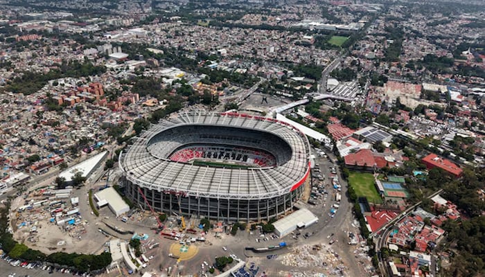 A drone view of the Banorte Stadium, also known as Azteca Stadium, the venue that will host the opening match of the 2026 FIFA World Cup and become the first stadium to hold three World Cups (1970, 1986, 2026), in Mexico City, Mexico, March 17, 2026. — Reuters