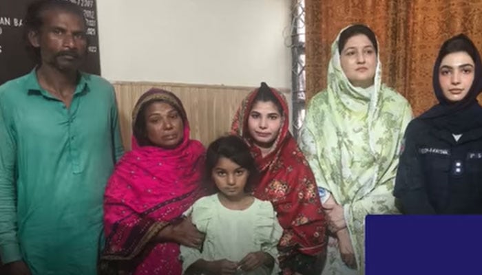 The image shows the recovered girl, Naheeda, on May 1, 2026. — Facebook@punjabsafecities/Screengrab