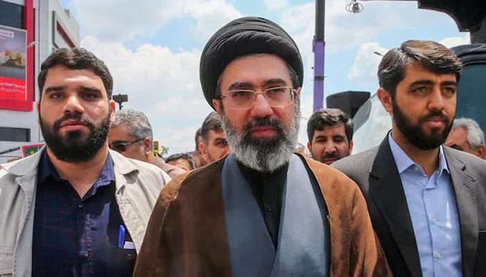 Iranian leader Sayyed Mojtaba Hosseini Khamenei attends a rally in Tehran, Iran, May 31, 2019. — Reuters