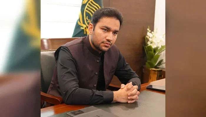 Punjab Minister for Youth Affairs, Labour and Sports Malik Faisal Ayub Khokhar gestures during a meeting on July 9, 2024. — Facebook@Faisal Ayub Khokhar